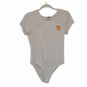 Gray "Peach" Bodysuit